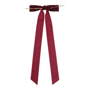 Deep red velvet oversized bow with ribbons for Christmas DIY wreaths and party decor