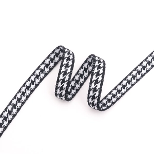 Classic black and white houndstooth ribbon for DIY hair accessories and gift wrapping