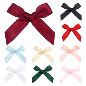Nœuds en satin de polyester de 1cm en 9 couleurs pour la décoration de cadeaux DIY