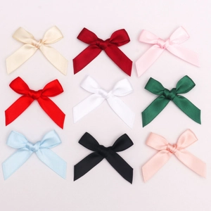 Détails de petits nœuds en ruban de satin de 1cm pour DIY et accessoires de vêtements