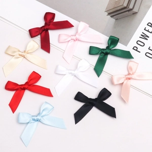Noeuds en ruban de satin faits main en 9 couleurs pour bricolage et emballages cadeaux