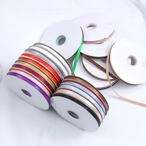 Multi-colored 1.5cm polyester satin ribbons for DIY gift wrapping and cake decoration