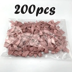 200 piezas lazos de satén rosa hechos a mano para manualidades y decoración DIY