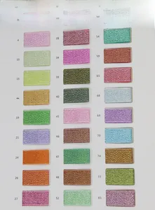 Detaillierte Farbmuster von 30 Nuancen für Glitzerband zum Verpacken und für DIY-Bastelarbeiten