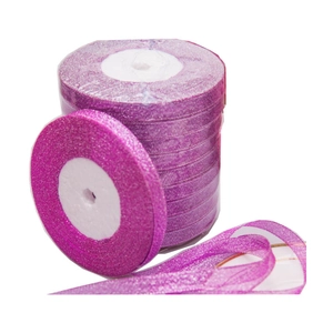 Glitzernde rosa Deko-Bandrolle für Geschenkverpackungen und DIY-Bastelarbeiten