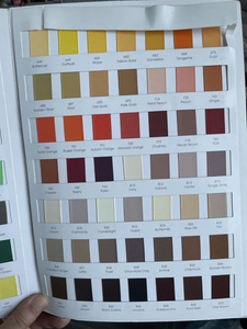 Detailed color chart showing various shades of 0.3cm grosgrain ribbons with color codes