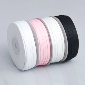0.3cm ribbed grosgrain ribbon rolls in white pink and black for gift wrapping