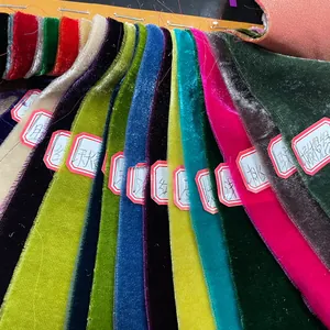 Detailed color chart of high-gloss velvet ribbons for gift wrapping and wedding decor