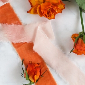 Handmade Frayed Edge Velvet Ribbon Hand-torn Decorative Ribbon For Wedding Bouquet Gift Wrapping Party Floral DIY Accessories