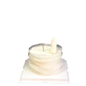 6cm white fish tail yarn ribbon with wavy edges for DIY bow making and cake decoration