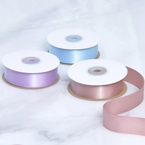 2cm double-sided polyester satin ribbon rolls for gift wrapping and floral decoration