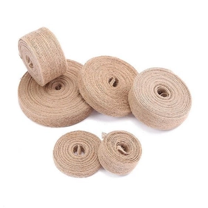 Natural jute twine rolls for DIY crafts and gift wrapping in various widths and sizes