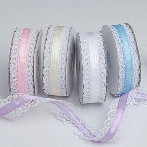 Lot de rubans en dentelle de polyester multicolore pour couture DIY et décoration