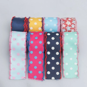 Punktiert Wellenkante Ripsband Polyester DIY Schleife Blumenband Für Hochzeit Basteln Deko Heim Verpackung Stoff