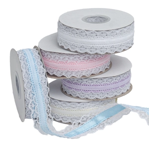 Lot de rubans en dentelle brodée de fleurs pour couture DIY et loisirs créatifs