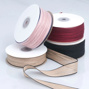 Double Sided Edged Cotton Linen Ribbon For DIY Hair Bows Clothing Materials Gift Wrapping Woven Webbing Roll Accessories
