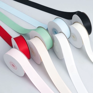 Multi-color double-sided matte polyester ribbons for gift wrapping and DIY crafts
