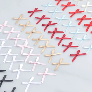 Colorful mini polyester ribbon bows set for DIY clothing and gift wrapping decoration