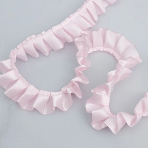 Polyester Pleated Satin Ribbon Ruffled Lace Trim For Apparel DIY Sewing Gift Bouquet Floral Packaging Decorative Fabric Accessory