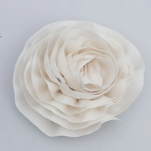 Off-white pleated fabric flower trim for curtains and sofa home decoration 3cm