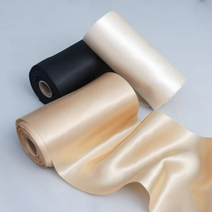 15cm Wide Satin Ribbon For Wedding Chair Back Bow Decoration Smooth Polyester Silk Ribbon Roll For Gift Wrap Party Decor