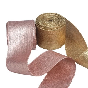 Nastri glitterati in oro e oro rosa per confezioni regalo e artigianato fai-da-te
