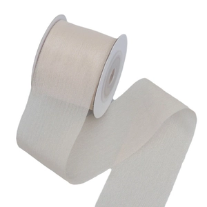 Ivory semi-transparent organza ribbon roll for DIY flower bouquets and gift wrapping