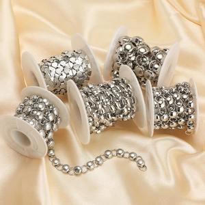 Selection of stainless steel DIY jewelry chains on spools for punk style necklaces