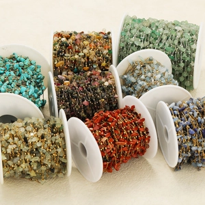 Handgemaakte natuursteen ketting op spoelen voor DIY sieraden maken accessoires