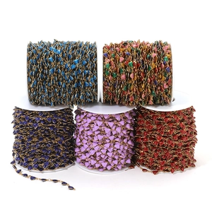 Chaînes à paillettes en forme de cœur en acier inoxydable sur bobines pour bijoux DIY