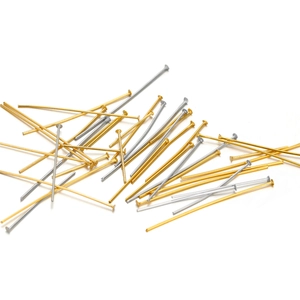 Platkopspelden in goud en zilver voor DIY-sieraden maken en kralenprojecten