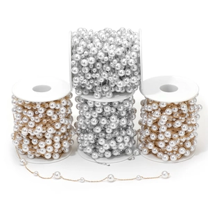 Roestvrijstalen Kunstparelketting Handgemaakte DIY Ketting Armband Accessoires Vacuüm Vergulde Kruisketting Rol Voor Sieraden