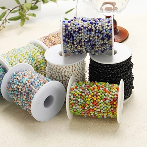 Assortiment de chaînes de perles en cristal 3mm sur bobines blanches pour bijoux DIY