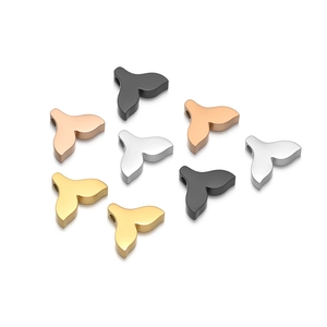 Perline in Acciaio Inossidabile a Coda di Balena Perline Distanziatrici a Foro Piccolo Fai da Te per Collane Bracciali