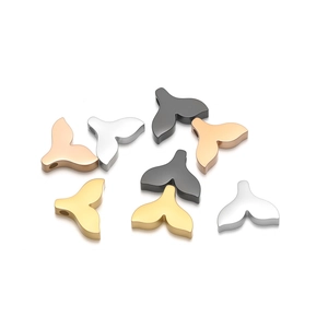 Perline in acciaio inossidabile a forma di coda di pesce per la creazione di gioielli DIY