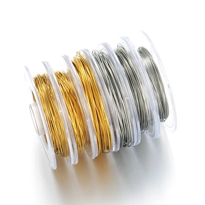 Bobinas de alambre de acero inoxidable de oro de 18k y plata para joyería DIY
