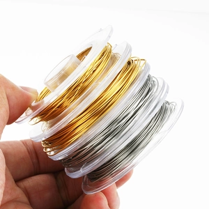 Rollos de alambre de acero inoxidable de oro de 18k y plata para joyería y abalorios
