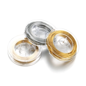 Pack de 3 hilos de acero inoxidable oro 18k y plata para joyería artesanal en bobinas