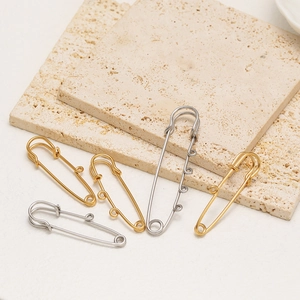 Minimalist stainless steel safety pins with multiple holes for DIY jewelry and fashion