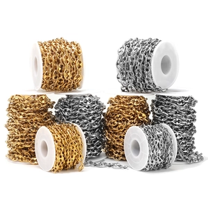 Stainless Steel Pig Nose Coffee Bean Chain Link For DIY Hip Hop Necklace Bracelet Jewelry Making Accessories Findings