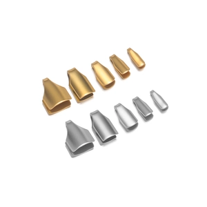 Stainless Steel Pinch Bails End Caps For Jewelry Making Necklaces Bracelet Connector DIY Jewelry Findings Gold Steel Tones Findings