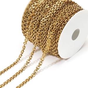 Edelstahl Geprägte Flache Armbandkette Für DIY Schmuckherstellung Gold Silber Plattierte Armband Uhrenkette Zubehör