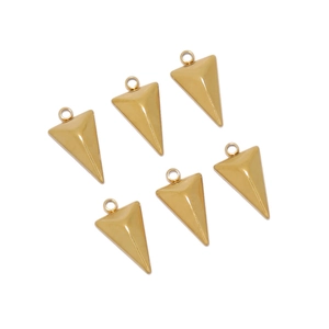 Edelstahl Dreieckig Kegel Pyramide Anhänger Für DIY Halskette Ohrringe Schmuckherstellung Minimalistisches Punk Accessoire