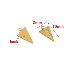 18K vergoldeter Edelstahl-Pyramidenanhänger für DIY-Schmuckherstellung und Halsketten