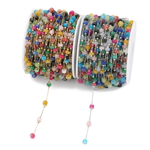 Kleurrijke Kralenketting 304 Roestvrij Staal DIY Sieraden Maken Accessoire Voor Ketting Truiketen Goud Zilver Verguld Handgemaakt Ambacht