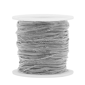 1.8mm stainless steel curb chain on spool for DIY jewelry making and handmade crafts