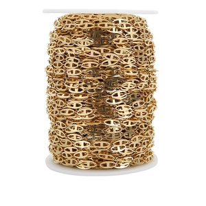 Stainless Steel Marina Chain For DIY Necklace Bracelet Making Pig Nose Link Jewelry Accessories Gold Silver Plated Fashion Chain