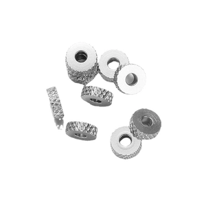 6mm knurled stainless steel spacer beads with silver finish for DIY jewelry making