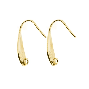Pair of 18k gold plated 316 stainless steel French ear hooks for DIY jewelry making