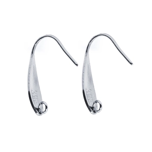 316 stainless steel wide ear hooks for DIY jewelry making with polished silver finish